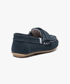 mocassins en cuir avec bande scratch bleu bottes et chaussures montantes5558701_4