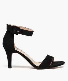 GEMO Sandales femme à talon fin et tour de cheville noir standard