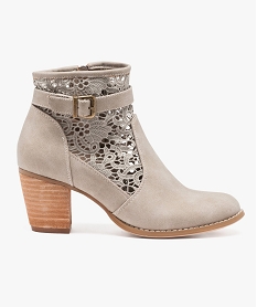 GEMO Bottines avec dentelle Brun