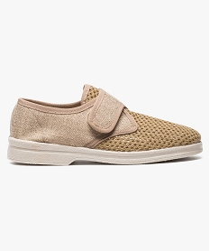GEMO Chaussures en toile avec scratch marron standard