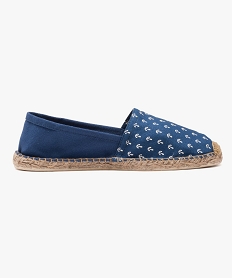 LING.BAS BLANC/JAUNE ESPADRILLE MARINE.