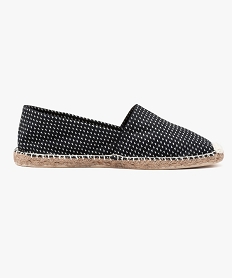 GEMO Espadrilles homme avec semelle en corde Noir