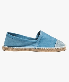 BALLERINE NOIR ESPADRILLE BLEU/SILVER