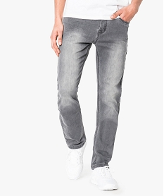 GEMO Jean coupe Regular homme Gris