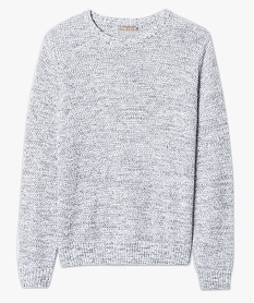 pull homme en maille fantaisie a col rond gris5742301_4
