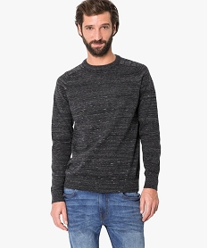 pull homme en coton fin avec finitions bord-cote noir pulls5743101_1