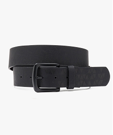 GEMO Ceinture simili-cuir avec motifs géométriques Noir