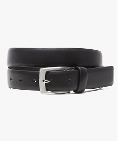 ceinture unie lisse avec boucle metallique rectangle noir5757201_1