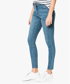 GEMO Jean stretch avec ceinture tressée Gris