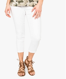 GEMO Pantalon 78ème en toile stretch 5 poches blanc standard