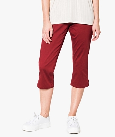 PANTALON ROUGE FONCE PANTACOURT BOURGOGNE