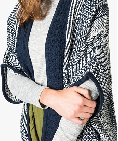 gilet manches chauve-souris bleu5787601_2