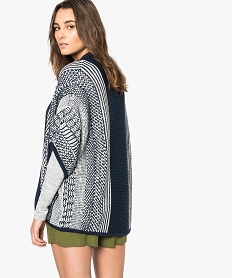 gilet manches chauve-souris bleu5787601_3