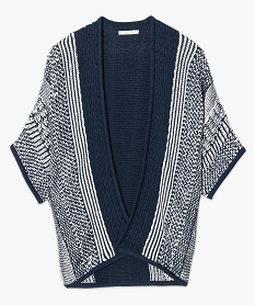 gilet manches chauve-souris bleu5787601_4