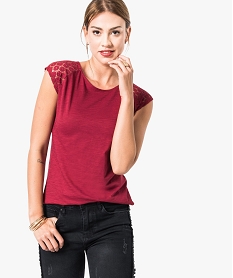 SANS GENRE TAUPE TEE-SHIRT BORDEAUX