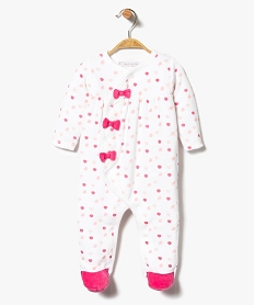 GEMO Pyjama en velours à pois pour bébé fille Multicolore