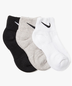 GEMO Lot x3 paires de chaussettes basses Nike Blanc