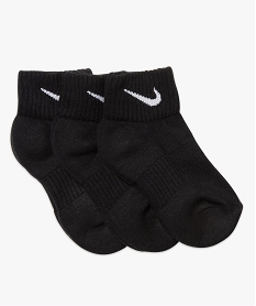 GEMO Lot x3 paires de chaussettes basses Nike Noir