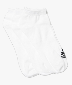 GEMO Lot x3 chaussettes basses - Adidas Blanc