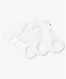 GEMO Lot x3 paires de chaussettes ultra courtes enfant - Nike Blanc