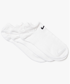 GEMO Lot x3 paires de chaussettes ultra courtes Nike Blanc