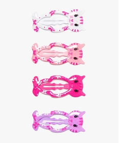 barrettes clic-clac fille motifs chats (lot de 4) multicolore5872901_1