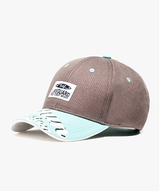 GEMO Casquette base-ball bicolore thème surf Gris