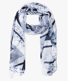 GEMO Foulard à motifs Bleu