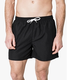 GEMO Maillot de bain homme forme short toucher doux Noir