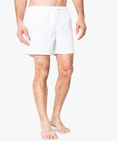 GEMO Maillot de bain homme forme short toucher doux Blanc