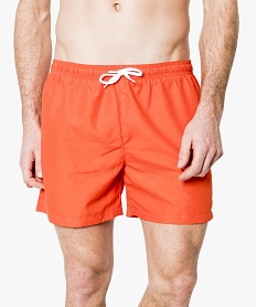 maillot de bain homme forme short toucher doux orange maillots de bain5911801_1