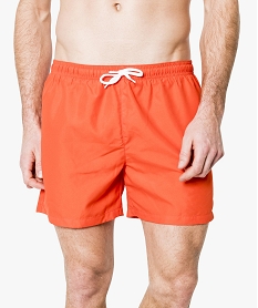 GEMO Maillot de bain homme forme short toucher doux Orange