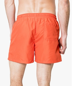 maillot de bain homme forme short toucher doux orange5911801_3