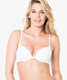 GEMO Soutien gorge paddé microfibre blanc standard