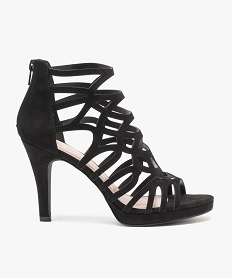 GEMO Sandales à tige montante glamour Noir