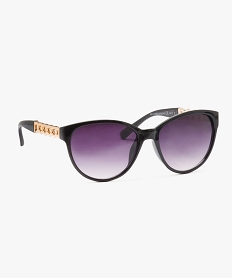 lunettes de soleil monture en plastique avec details dores noir autres accessoires6038301_2
