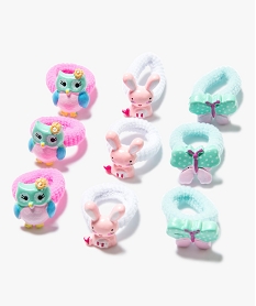 GEMO Elastiques avec cabochons animaux Multicolore