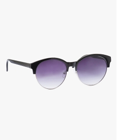 GEMO Lunettes de soleil femme demi-cercles Noir