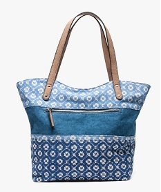 sac cabas en toile a motifs bleu6123501_1