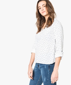 GEMO Chemise imprimée avec manches longues retroussables Imprimé