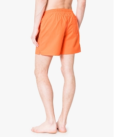 maillot de bain homme coupe short de bain uni orange maillots de bain6131601_3