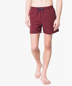 maillot de bain homme coupe short de bain uni rouge6131901_1