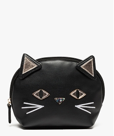 GEMO Trousse chat zippée Noir