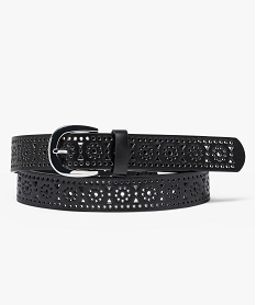 GEMO Ceinture femme à motifs ajourés Noir