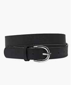 GEMO Ceinture femme avec boucle métallique arrondie Noir