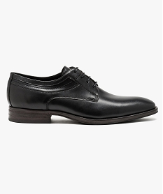 GEMO Derbies homme unis intérieur cuir Noir