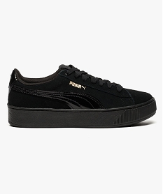 GEMO Baskets à plateforme en cuir suédé - Puma Vikky Noir