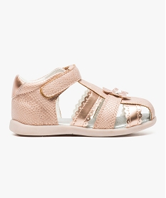 chaussures pailletees ouvertes sur les cotes - lulu castagnette rose6286001_1