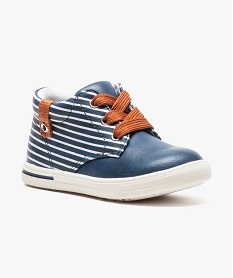 baskets montantes style marin avec lacets contrastants bleu bottes et chaussures montantes6291401_2