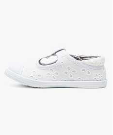chaussure salomes en textile avec doublure a motifs blanc6292801_3